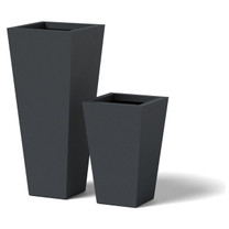 Tapered Planter - Material : Aluminum - Finish : Charcoal Gray