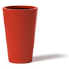 Tall Round Planter - Material : Aluminum - Finish : Red