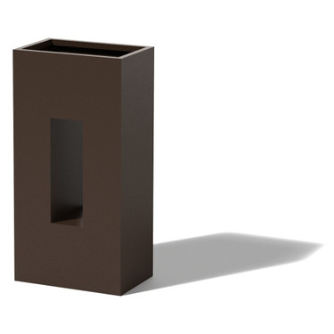 Vertical Box Planter - Material : Aluminum - Finish : Bronze