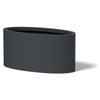 Oval Planter - Material : Aluminum - Finish : Charcoal Gray