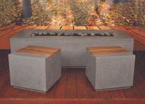 Aurora Fire Table with Stools - Material : GFRC