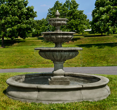 Estate Longvue Fountain(FT-239) - Material : Cast Stone - Finish : Alpine Stone