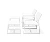 Allux Casual Chair with Footrest - Powder-Coated Aluminum (white), Batyline Mesh Sling Seat/Back (white)