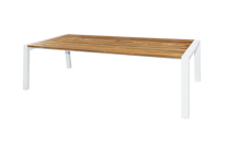 BAIA Dining Table 94.5"L" x 39W" - Material: Teak, Aluminum (White)
