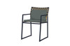 OKO Carver Chair - Powder-Coated Stainless Steel (black), Standard Batyline Seat Sling, Keops Webbing Back, Optional Cushion Set