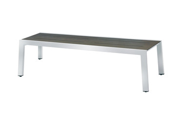 BAIA Bench 57" - stainless steel (hairline finish), high pressure laminate (slate)