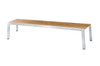 BAIA Bench 80.5" - stainless steel (hairline finish), recycled teak (brushed finish)