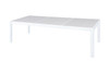 ALLUX Dining Table 106.5" x 39.5" - Powder-Coat Aluminum (white), High Pressure Laminate (HPL)