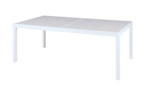 ALLUX 86.5" x 39.5" Dining Table - Powder-Coat Aluminum (white), High Pressure Laminate