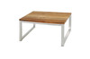 OKO Square Table  - Stainless Steel, Recycled Teak