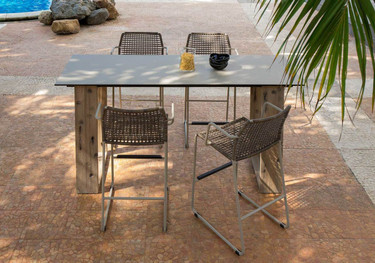 outdoor bar height table and chair sets
