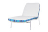 BONO Wellness Chair - Powder-Coated Aluminum (white),  Bono Cushion (Santorini)