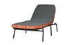 BONO Stacking Lounger -  Powder-Coated Aluminum (black),  Bono Cushion (Equinox)