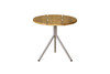 BONO Side Table - Stainless Steel, Recycled Teak (brushed finish)