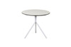 BONO Side Table - Powder-Coated Aluminum (white), HPL top (alpes white)