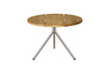 BONO Low Table - Stainless Steel, Recycled Teak (brushed finish)