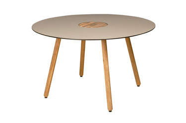 BONO Dining Table | Round Outdoor Teak & HPL Dining Table
