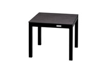 EKKA Medium End Table - Powder-Coated Aluminum (black), High Pressure Laminate (HPL - slate)