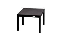 EKKA Small End Table - Powder-Coated Aluminum (black), High Pressure Laminate (HPL - slate)