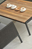 JAYDU Coffee Table (detail) - Powder-Coated Aluminum, Recycled Teak (smooth sanded)