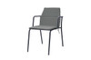MANDA Dining Chair with Optional Cushion (taupe) - Powder-Coated Aluminum (taupe)