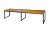 OKO Bench 73" - Powdercoated Stainless Steel, Recycled Teak