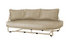 MEIKA Right Hand Daybed - Powder-Coated Stainless Steel (taupe), Twitchell Leisuretex webbing upholstery (taupe), Sunbrella Canvas Cushions (taupe)