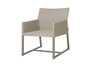 MONO Casual Chair - Powder-Coated Aluminum (taupe), Twitchell Leisuretex Upholstery (taupe)
