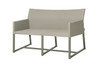MONO Casual Love Seat - Powder-Coated Aluminum (taupe), Twitchell Leisuretex Upholstery (taupe)