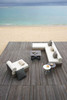 MONO Medium Square Table with AIKO Sectional Modules and BONO Side Tables
