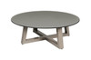 MONO Lounge Table 43.5" - Powder-Coated Aluminum (taupe), High Pressure Laminate (HPL - slate)