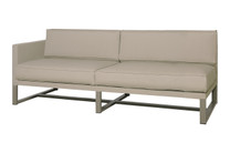 MONO Sectional Right Hand - Powder-Coated Aluminum (taupe), Twitchell Leisuretex (taupe) Sunbrella Canvas (taupe)