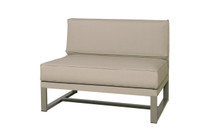MONO Sectional Seat - Powder-Coated Aluminum (taupe), Twitchell Leisuretex (taupe) Sunbrella Canvas (taupe)