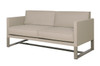 MONO Sofa 2-Seater Loveseat- Powder-Coated Aluminum (taupe), Twitchell Leisuretex (taupe) Sunbrella Canvas (taupe)