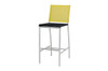 NATUN Bar Chair - Stainless Steel, Batyline Standard (black/lime)