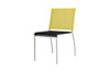 NATUN Side Chair - Stainless Steel, Batyline Standard (black/lime)