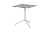 CAFFE Square Table 25" Flip-Top -  Stainless Steel (hairline finish), High Pressure Laminate (sandstone)