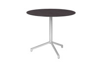 CAFFE Round Table 27.5" Flip-Top -  Stainless Steel (hairline finish), High Pressure Laminate (slate)