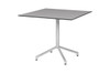 CAFFE Square Table 35" -  Stainless Steel (hairline finish), High Pressure Laminate (sandstone)