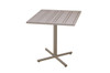 YUYUP Bistro Table 27.5" - Powder-coated galvanized steel frame (taupe), Powder-coated aluminum top (taupe)