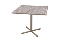 YUYUP Bistro Table 35.5" - Powder-coated galvanized steel frame (taupe), Powder-coated aluminum top (taupe)