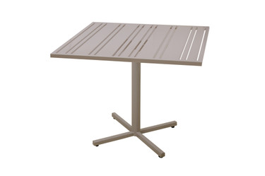 YUYUP Bistro Table 35.5" - Powder-coated galvanized steel frame (taupe), Powder-coated aluminum top (taupe)