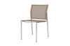ZIX Stacking Side Chair - Stainless Steel (hairline finish), Batyline Standard (light taupe)
