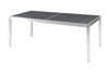 ZIX Dining Table 86.5" x 39.5" -  Stainless Steel (hairline finish), High Pressure Laminate (slate)
