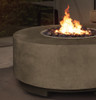 Rotondo Fire Pit (glass-fiber reinforced cement in pewter)