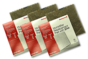 Honeywell HC22E1003 3 pack of humidifier pads with Agion anti microbial shield for use in furnace and heat pump humidifiers.