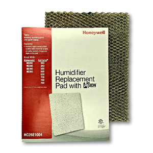 Honeywell HC26E1004 14x10 humidifier pad with Agion anti microbial shield for use in furnace and heat pump humidifiers.
