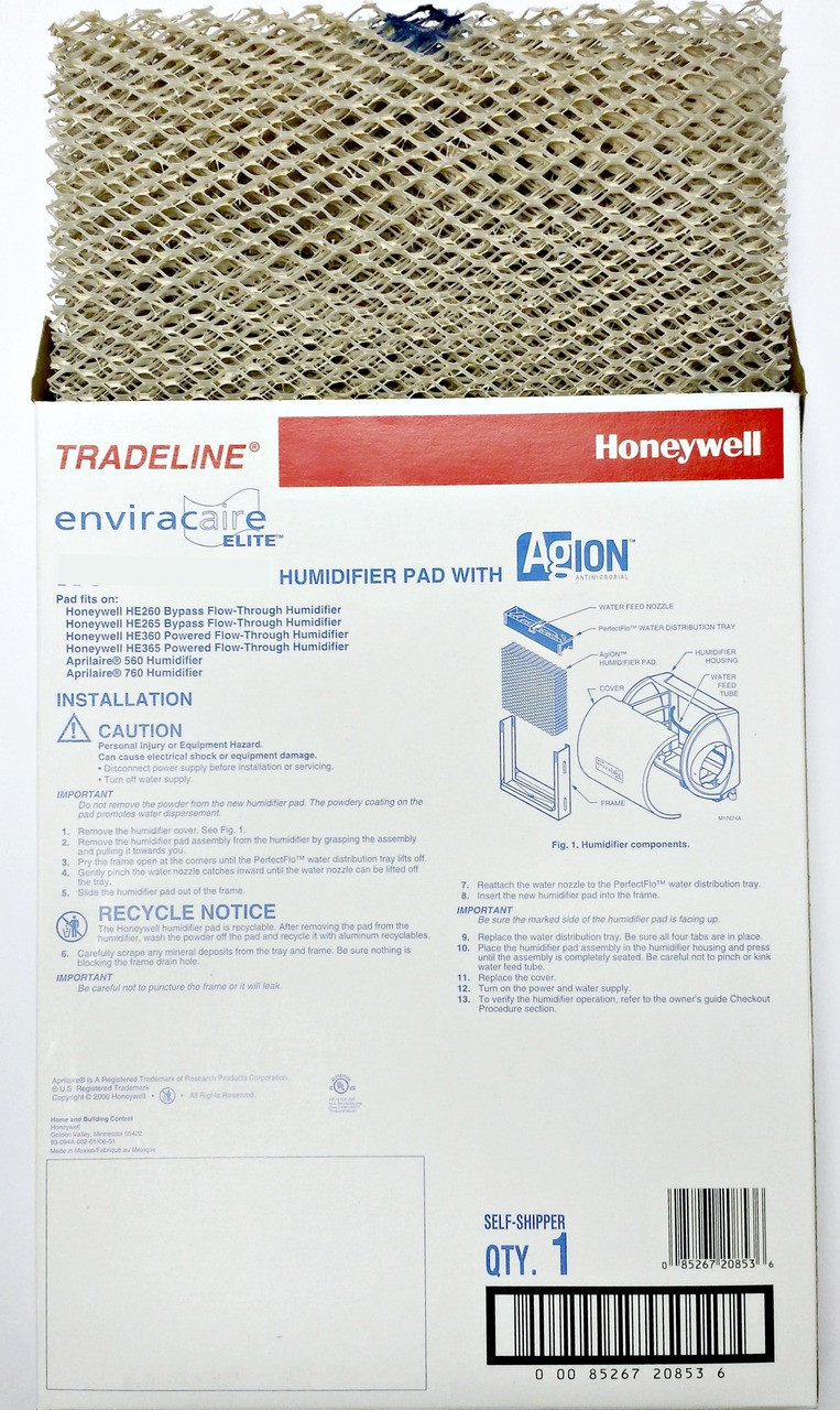 HC26E1004 Humidifier Pad w AgION Coating HE265 365