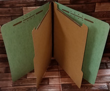 Green Classification Folders - 6-Part (100 per box)