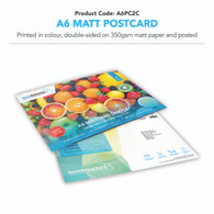 A6 Matt Postcard Double-Sided Colour (personalised inc. 2nd class postage)